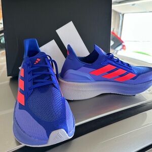 Adidas Ultraboost Vibrant Blue and Red Athletic Sneakers